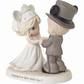 Precious Moments Disney Wedding Couple Figurine Happily Ever After With You Decorative Mirror,Home Decor Mirror