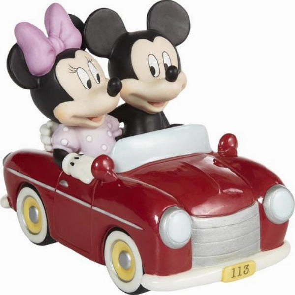 Precious Moments Disney You Sped Away With My Heart Mickey Mouse and Minnie Mouse Figurine Decorative Mirror,Home Decor Mirror