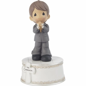Precious Moments First Holy Communion Boy Figurine Musical Plays the Lord's Prayer Decorative Mirror,Home Decor Mirror