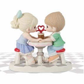Precious Moments Hallmark Exclusive Couple Sharing Drink Every Moment is Sweeter with You Figurine 5.5" Decorative Mirror,Home Decor Mirror
