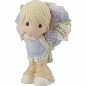 Precious Moments Love You Bunches Boy with Flower Bouquet Figurine Decorative Mirror,Home Decor Mirror