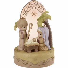 Precious Moments Unto Us A Child Is Born Musical Decorative Mirror,Home Decor Mirror