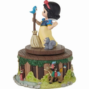 Precious Moments Whistle While You Work Disney Snow White Rotating Musical Decorative Mirror,Home Decor Mirror