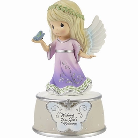 Precious Moments Wishing You God's Blessings Musical Figurine Decorative Mirror,Home Decor Mirror