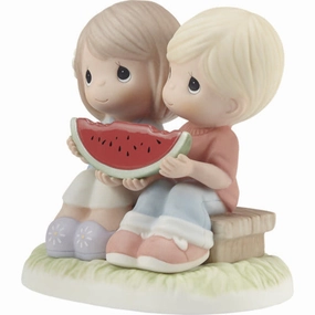 Precious Moments You're One In A Melon Couple Sharing Watermelon Figurine Decorative Mirror,Home Decor Mirror