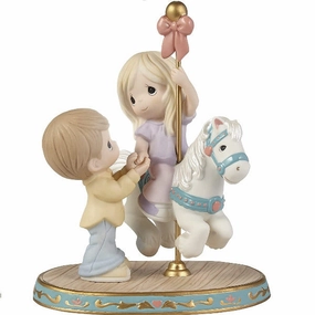 Precious Moments Your Love Makes My World Go Round Bisque Porcelain Figurine Decorative Mirror,Home Decor Mirror
