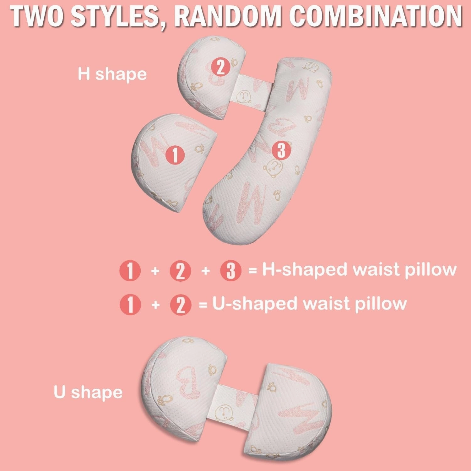 Pregnancy Pillow for Pregnant Women,Maternity Pillow with Detachable & Adjustable Pillow Cover,Pregnancy Body Pillow Support Leg