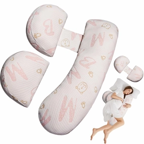 Pregnancy Pillow for Pregnant Women,Maternity Pillow with Detachable & Adjustable Pillow Cover,Pregnancy Body Pillow Support Leg pillows,bed pillow,sleeping cushion