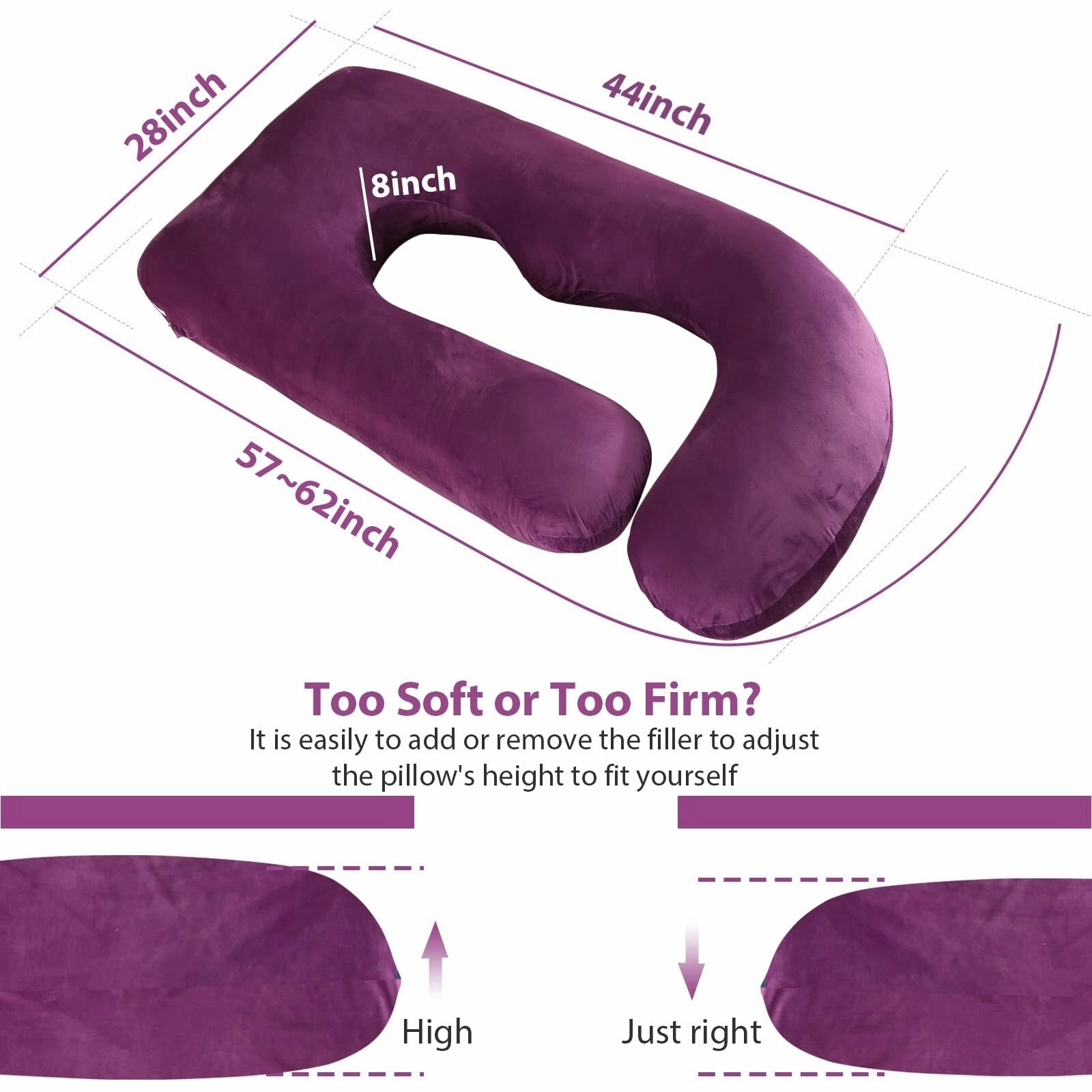 Pregnancy Pillows for Sleeping,Full Body Pillow for Pregnancy Women with Removable Cover,Support for Back,Must Have