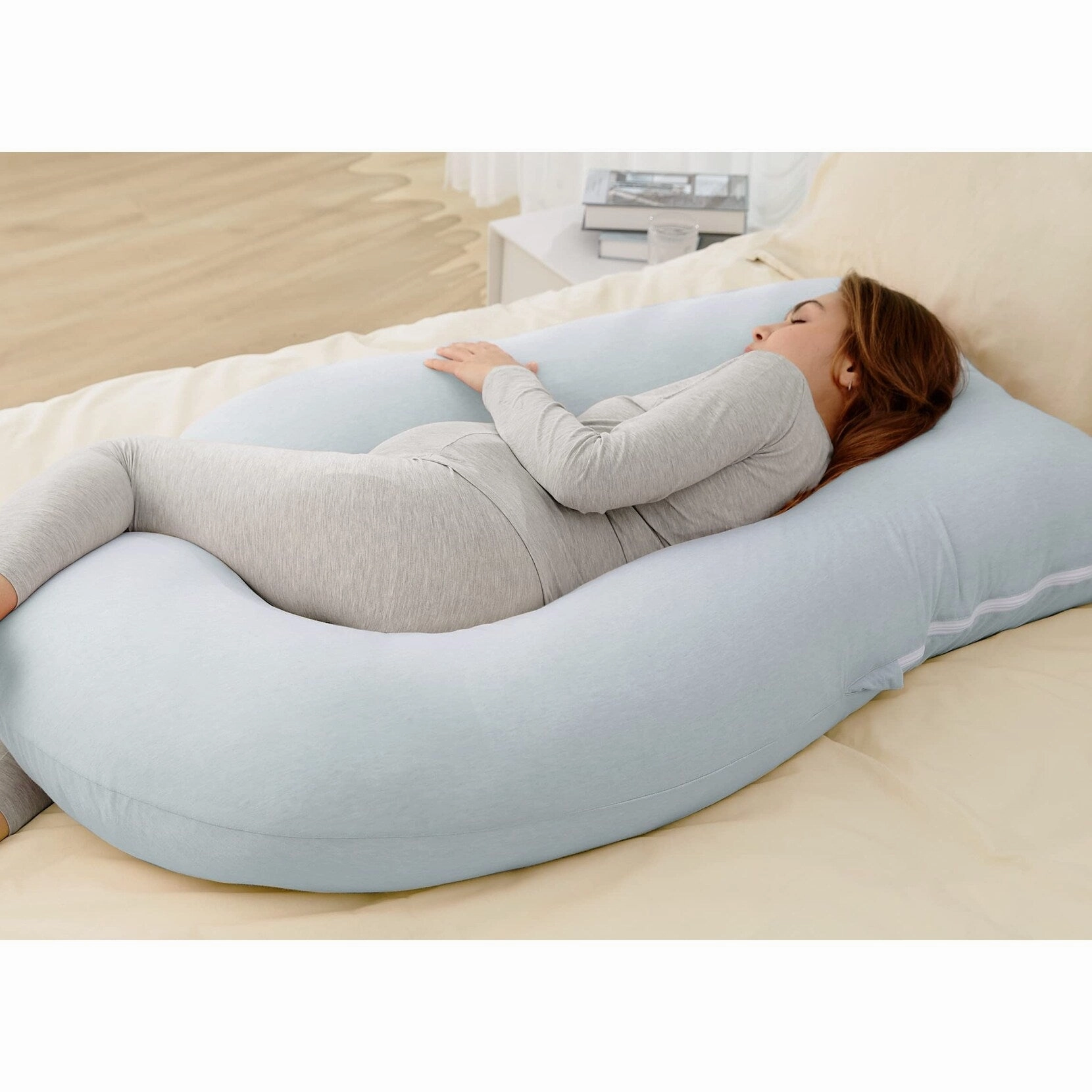 Pregnancy Pillows for Sleeping, U Shaped Full Body Maternity Pillow for Side Sleeping - Support for Back,58 Inch