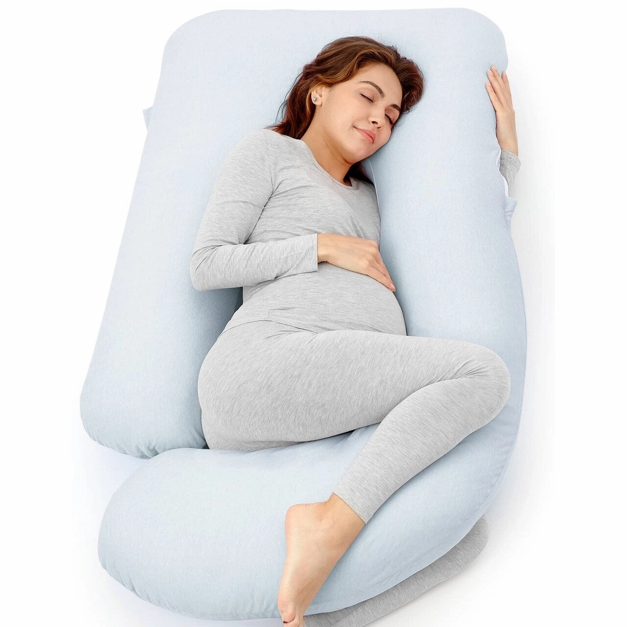 Pregnancy Pillows for Sleeping, U Shaped Full Body Maternity Pillow for Side Sleeping - Support for Back,58 Inch pillows,bed pillow,sleeping cushion