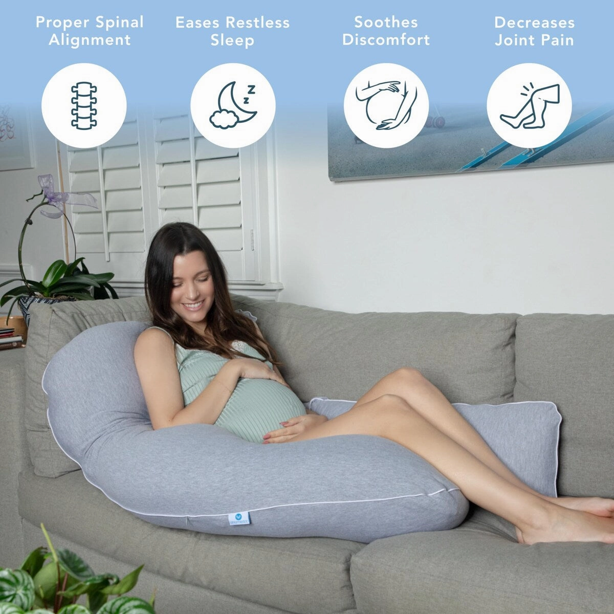 Pregnancy Pillows, U-Shape Full Body Pillow Removable Jersey Cotton Cover Pregnancy Pillows,Maternity Pillow and Pregnancy