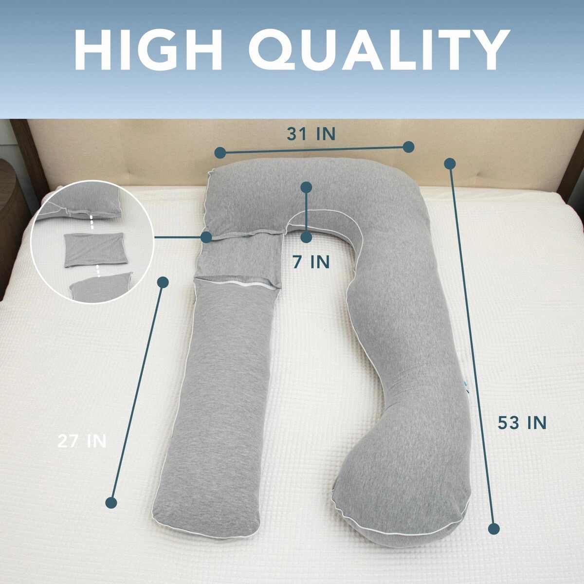 Pregnancy Pillows, U-Shape Full Body Pillow Removable Jersey Cotton Cover Pregnancy Pillows,Maternity Pillow and Pregnancy