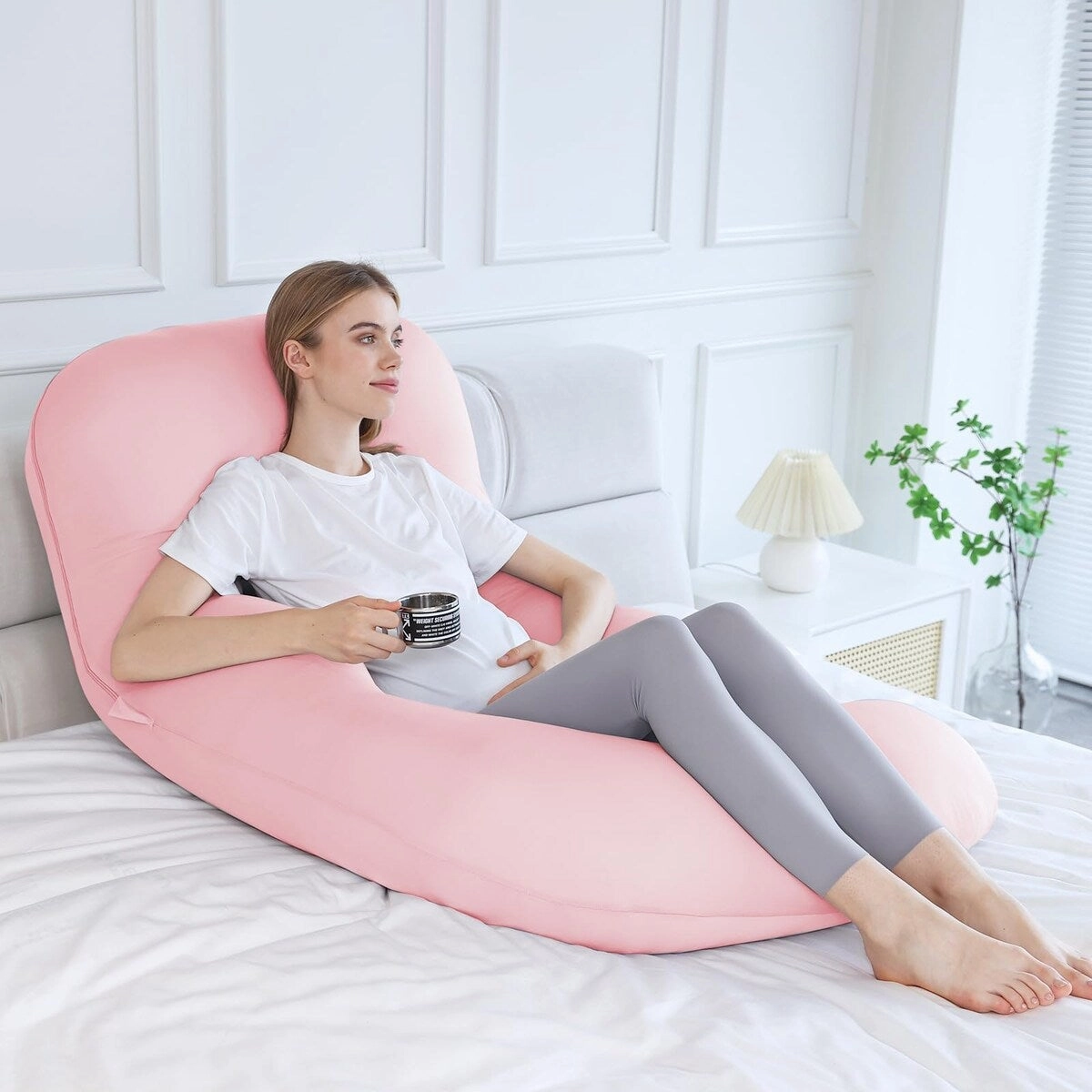Pregnancy Pillows, U Shaped Body Pillow Pregnancy Must Haves, Maternity Pillow, 60'' Full Pregnant Pillow with Removable Cover