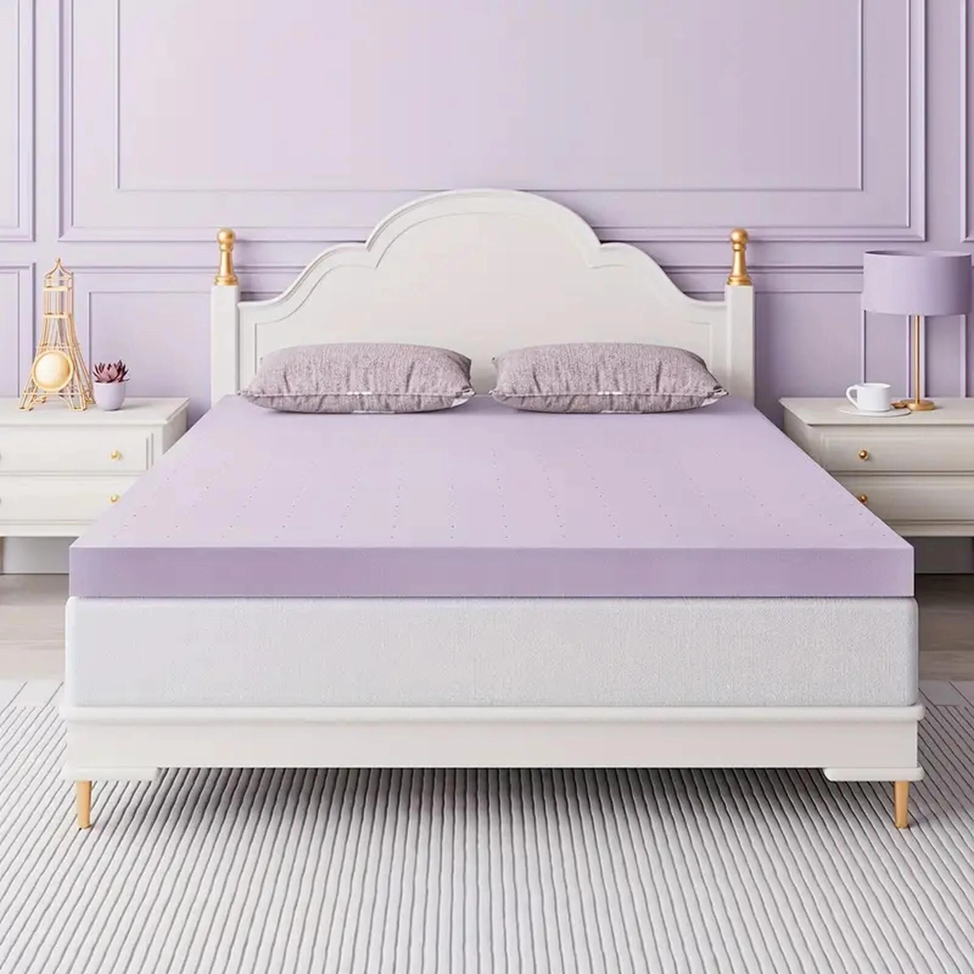 Premium Firm Memory Foam Mattress Topper With Ventilated Design
