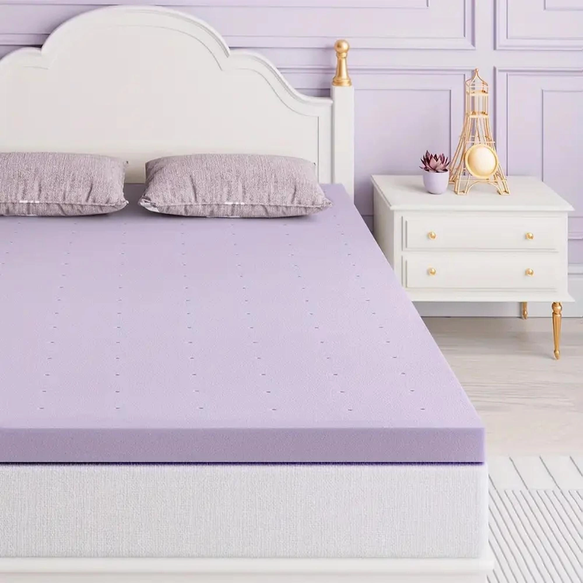 Premium Firm Memory Foam Mattress Topper With Ventilated Design
