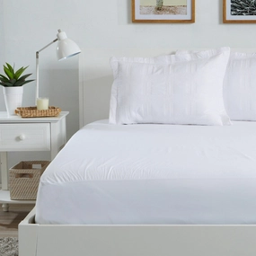 Premium Noiseless Waterproof Jersey Mattress Protector - White mattress pads,mattress topper,bed protection