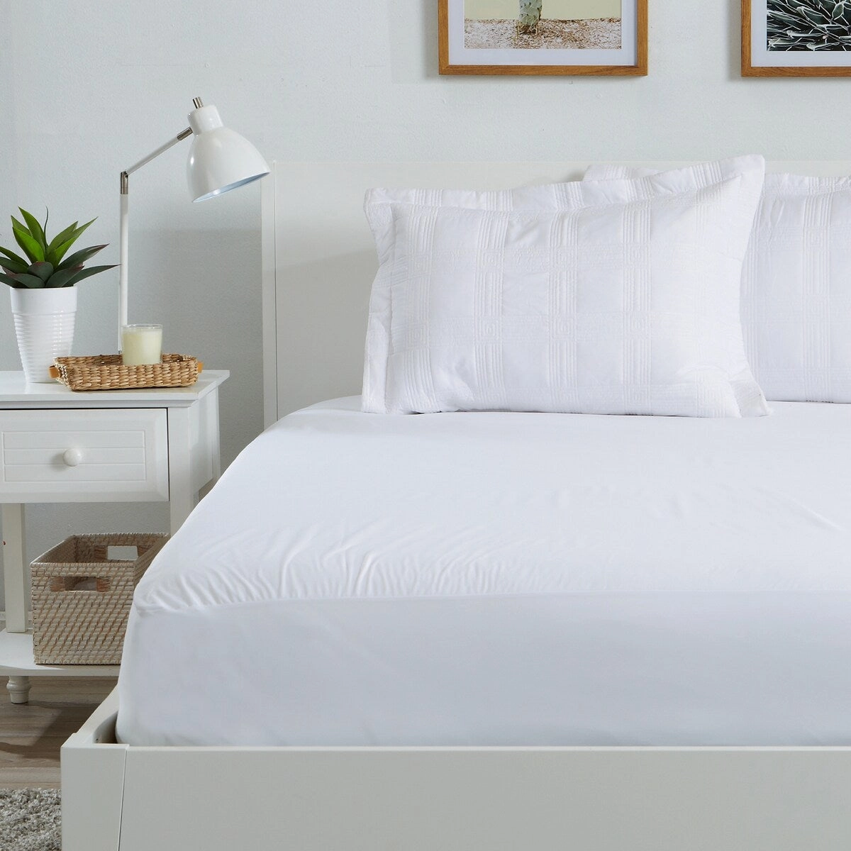 Premium Noiseless Waterproof Jersey Mattress Protector - White mattress pads,mattress topper,bed protection