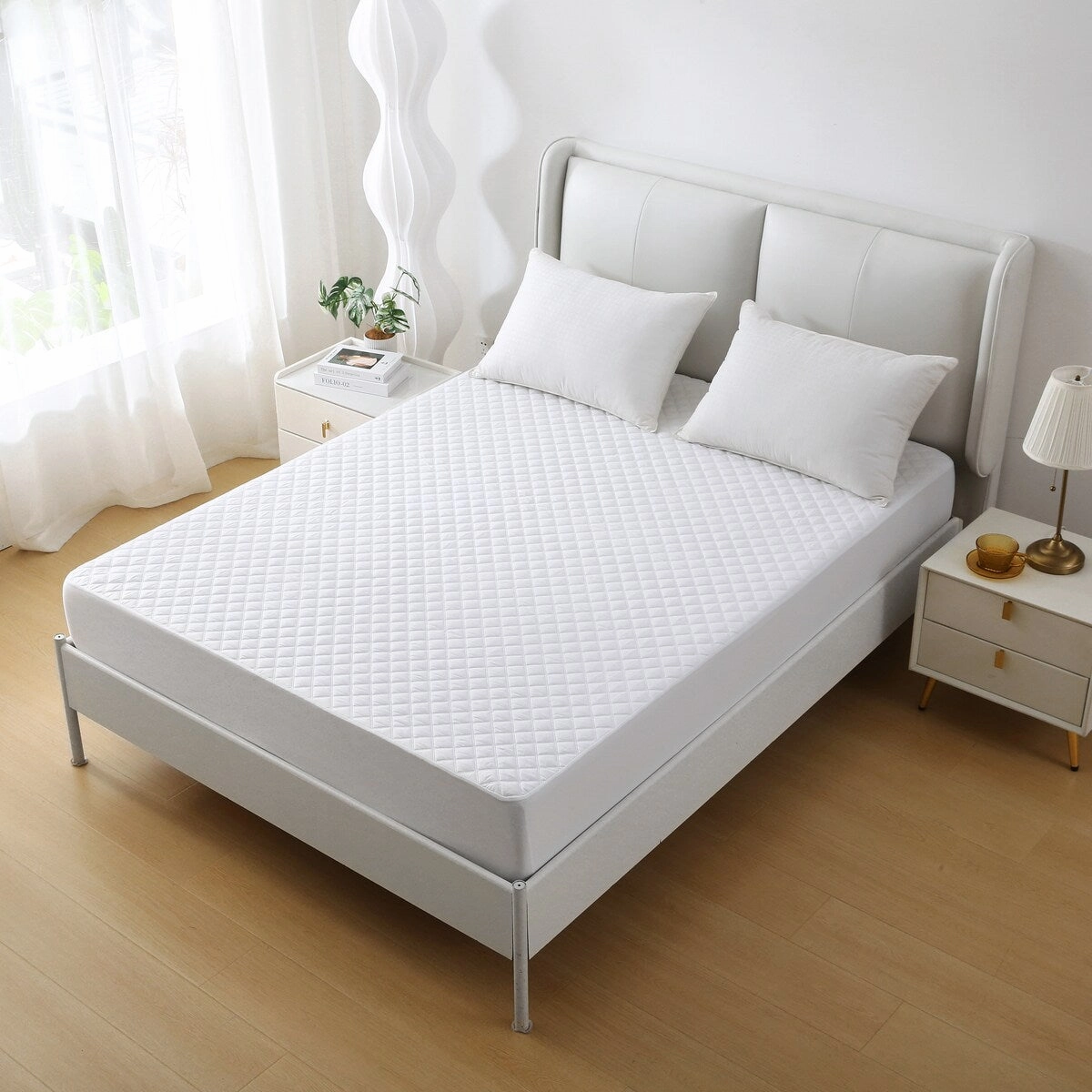 Premium Soft Quilted Waterproof All Season Bedding Deep Pocket Mattress Cover Protector Fitted Mattress Pad
