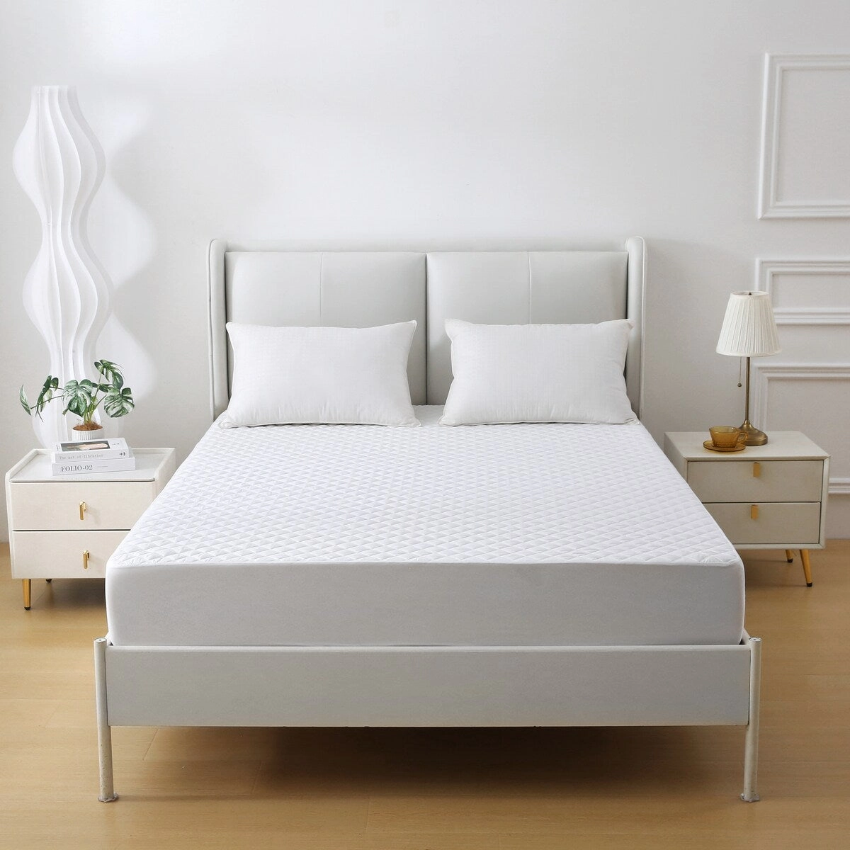 Premium Soft Quilted Waterproof All Season Bedding Deep Pocket Mattress Cover Protector Fitted Mattress Pad mattress pads,mattress topper,bed protection