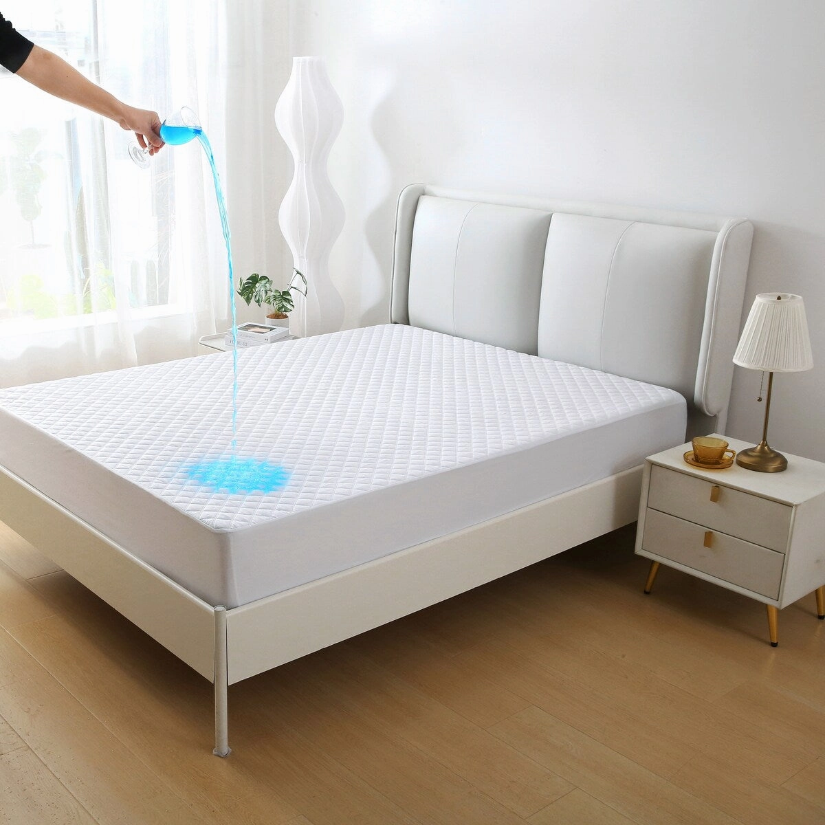 Premium Soft Quilted Waterproof All Season Bedding Deep Pocket Mattress Cover Protector Fitted Mattress Pad
