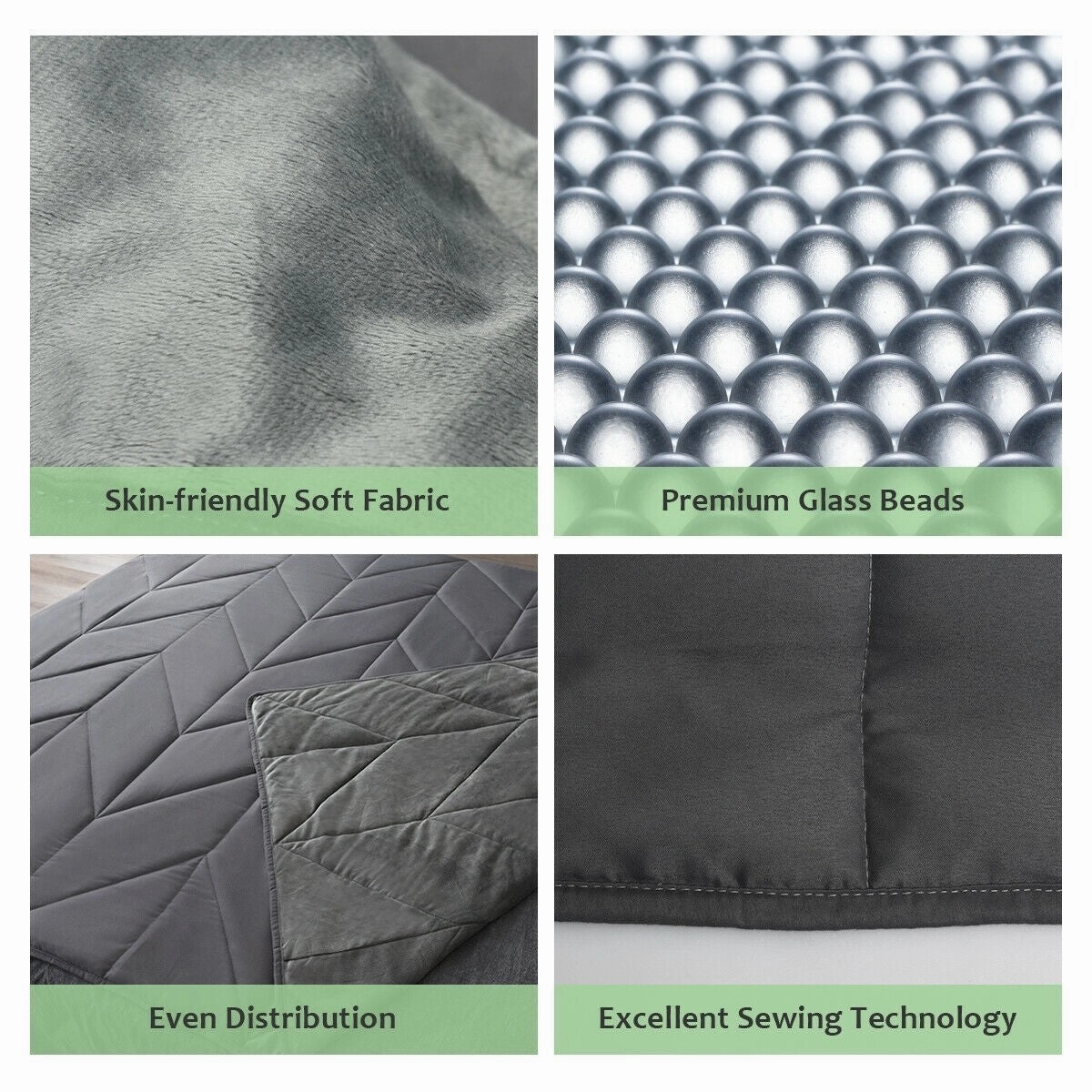 Premium Weighted Blanket 15-20lbs |60"x80"| Queen Size