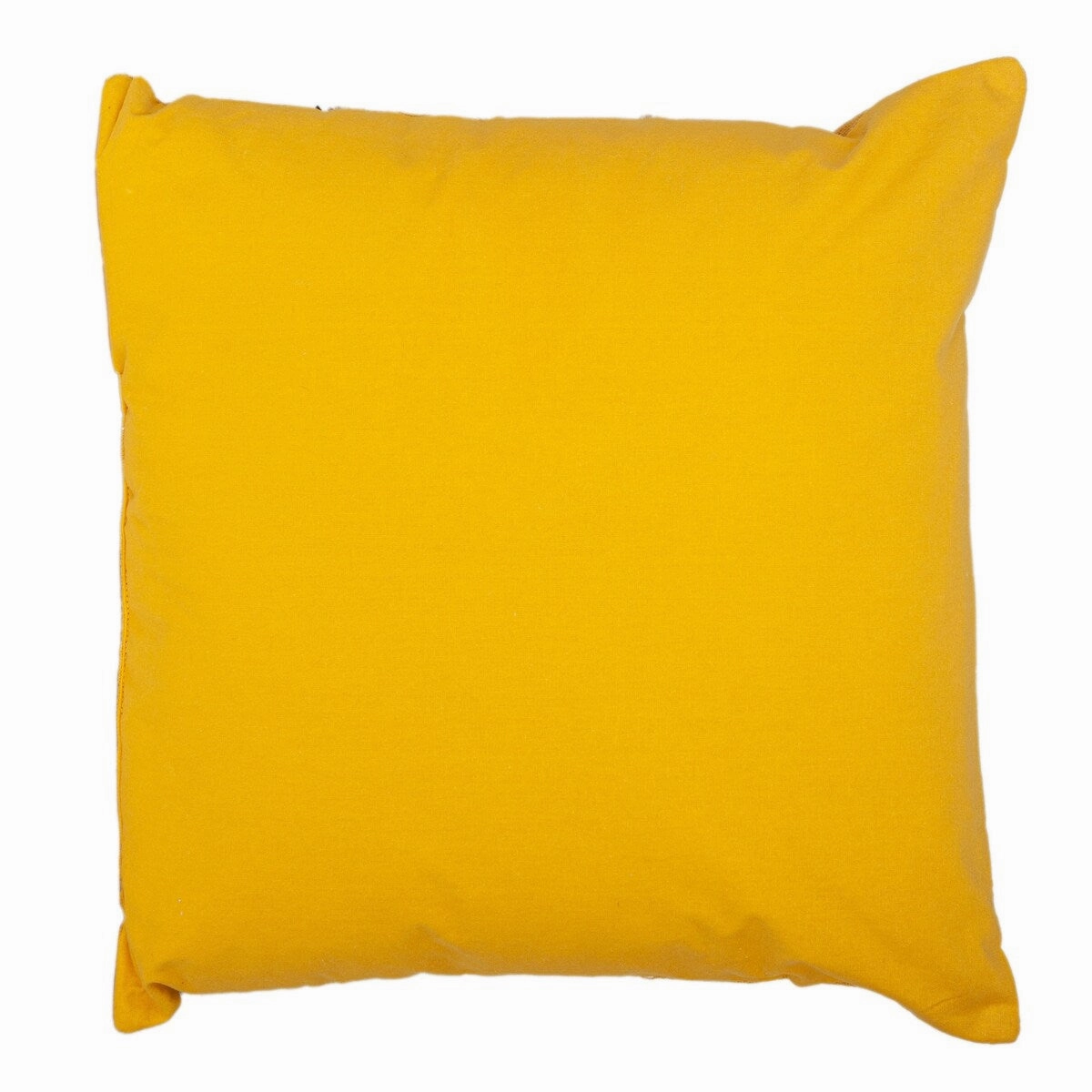 Premium Yellow Cotton Pillow from Parkland Collection for Sofa and Bed - Black