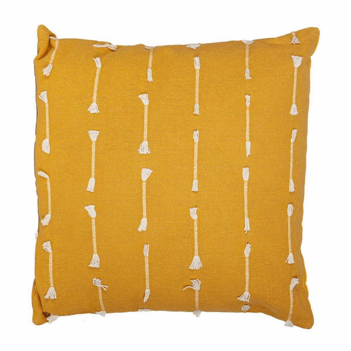 Premium Yellow Cotton Pillow from Parkland Collection for Sofa and Bed - Black pillows,bed pillow,sleeping cushion