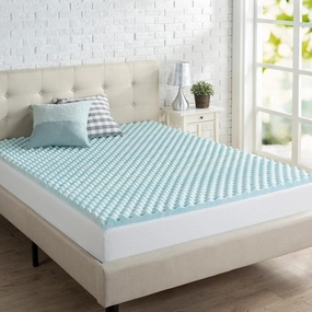 Priage 2" Twin Swirl Gel Memory Foam Mattress Topper mattress pads,mattress topper,bed protection