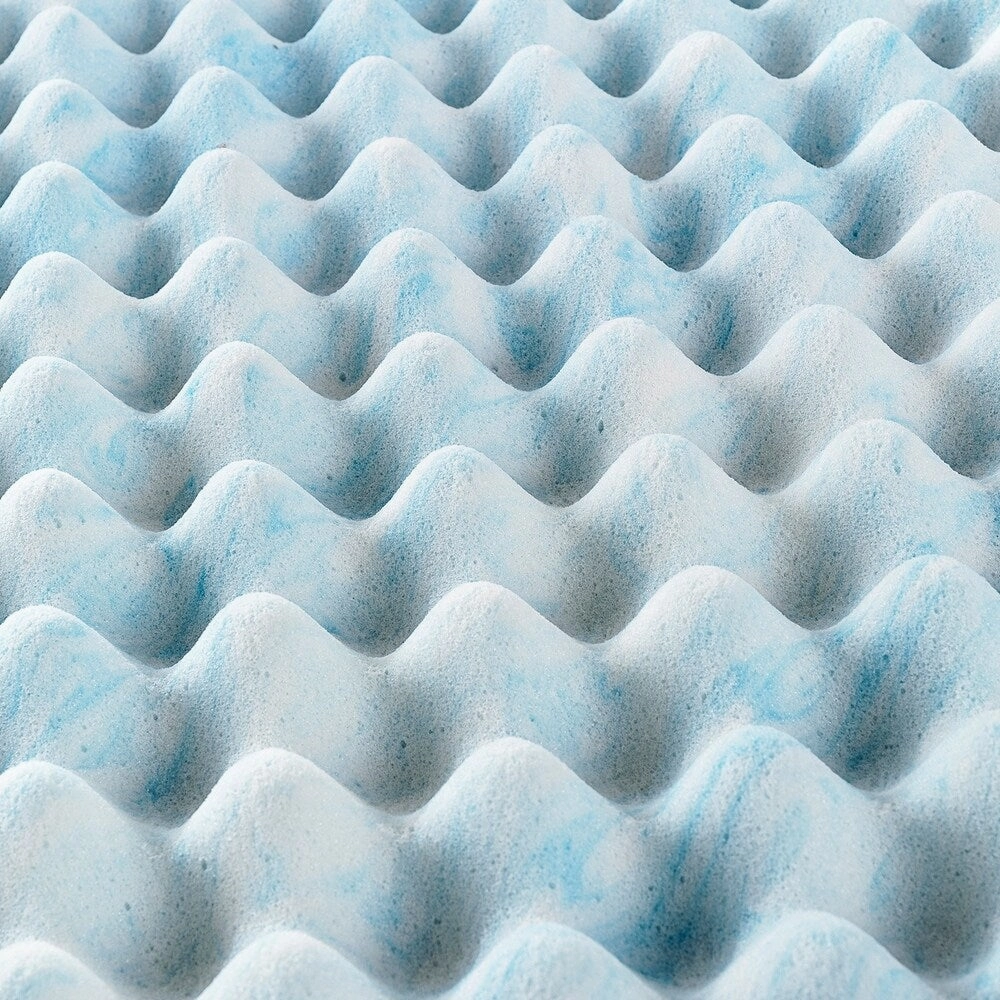 Priage 3" Twin Swirl Gel Memory Foam Mattress Topper