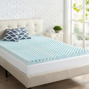 Priage 3" Twin Swirl Gel Memory Foam Mattress Topper mattress pads,mattress topper,bed protection