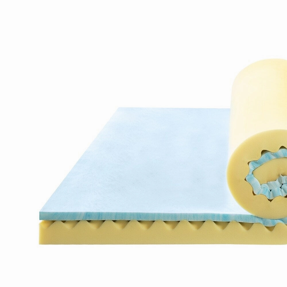 Priage 4" Full Swirl Gel Memory Foam Mattress Topper
