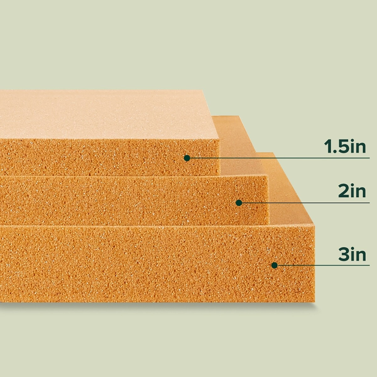 Priage by ZINUS 2 Inch Copper Cooling Memory Foam Mattress Topper