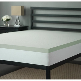 Priage by Zinus 2 inch Green Tea Memory Foam Mattress Topper - Tea Green mattress pads,mattress topper,bed protection