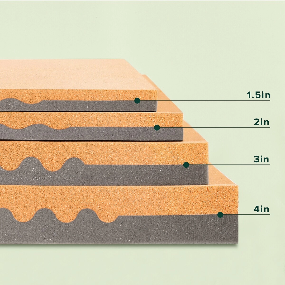 Priage by ZINUS 3 Inch Copper Pressure Relief TorsoTec Memory Foam Mattress Topper