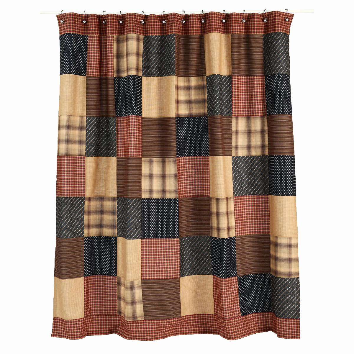 Primitive Patch Shower Curtain