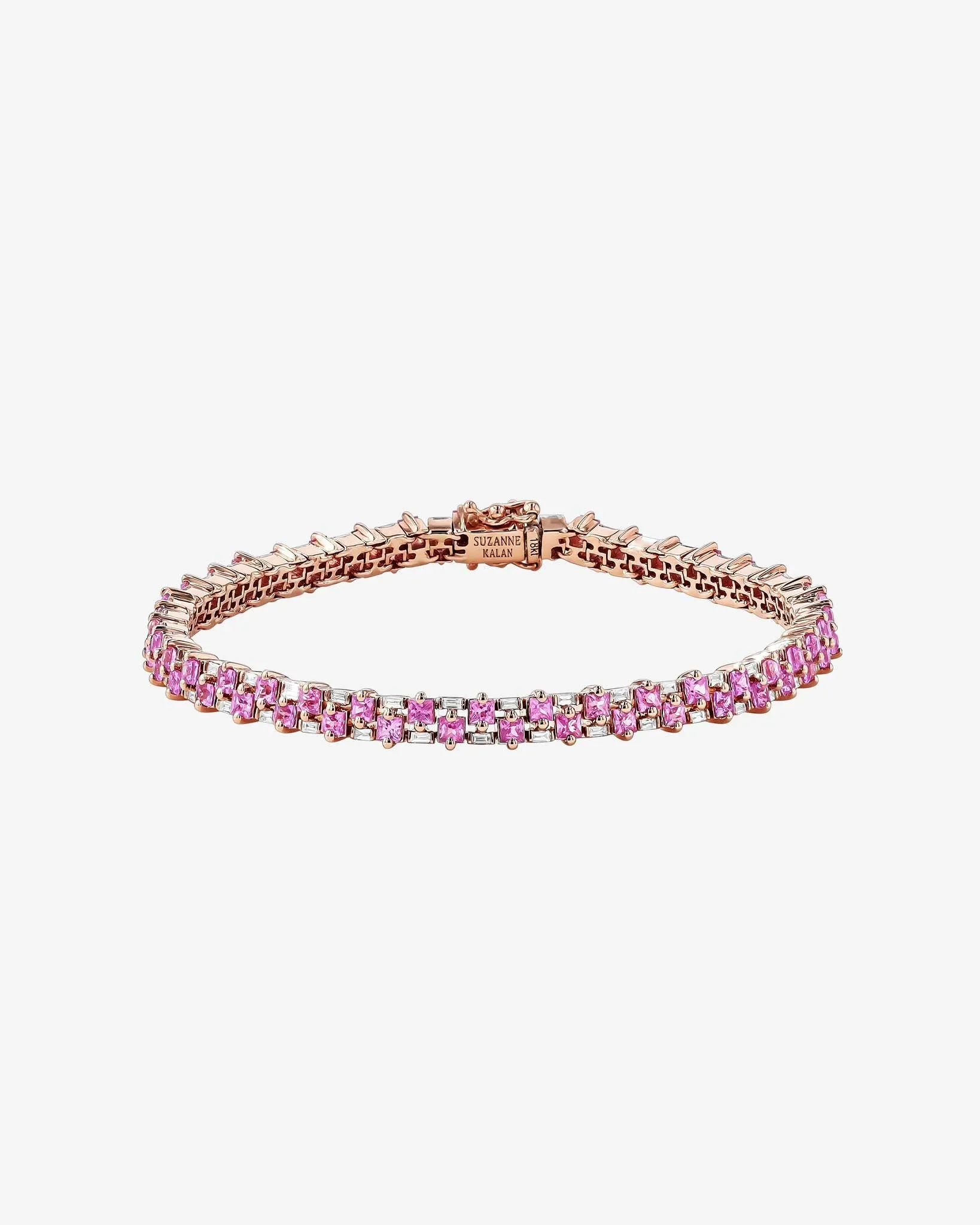 Princess Mini Stack Pink Sapphire Tennis Bracelet
