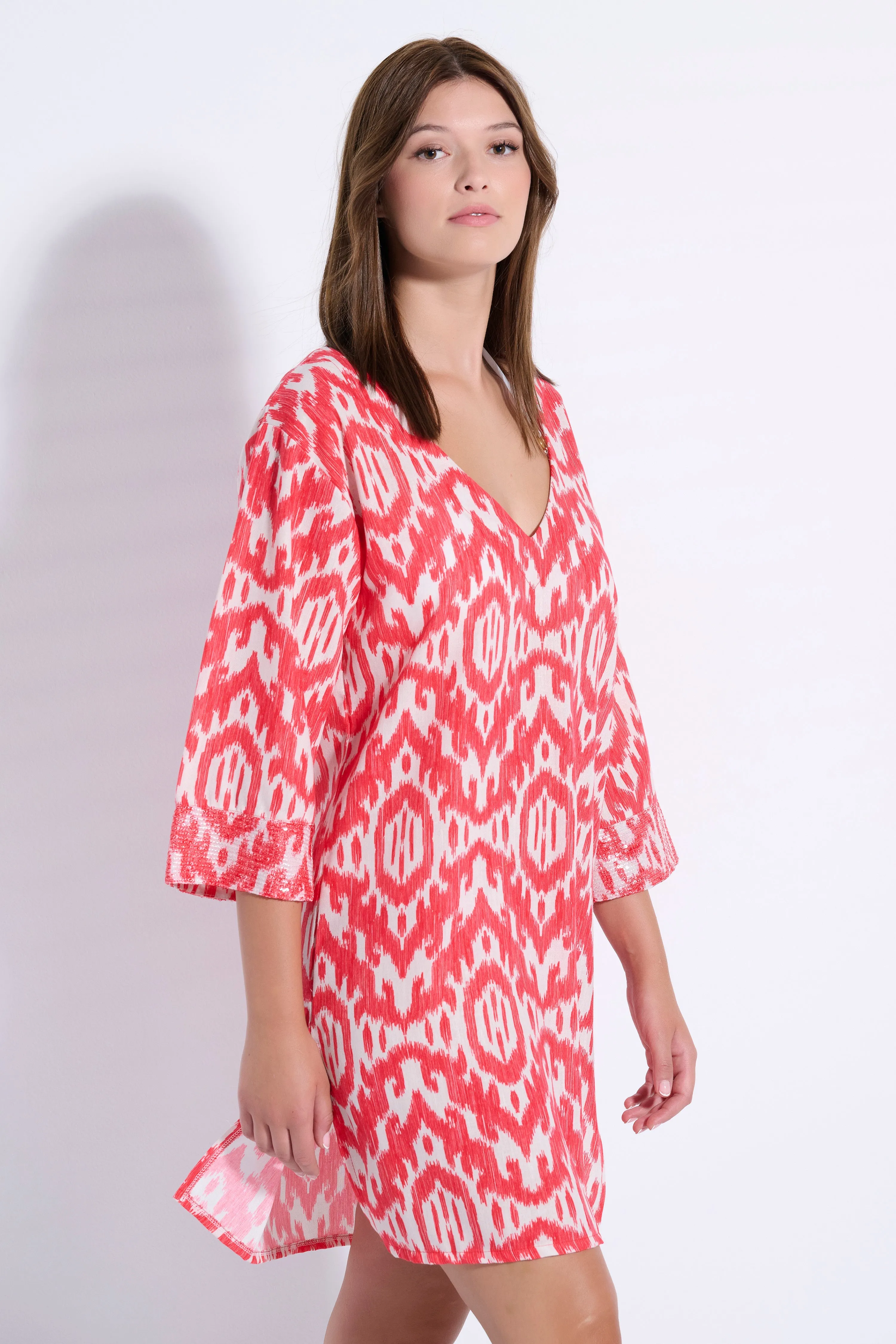 Printed Sequin Dress (8086)