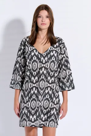 Printed Sequin Dress (8086)