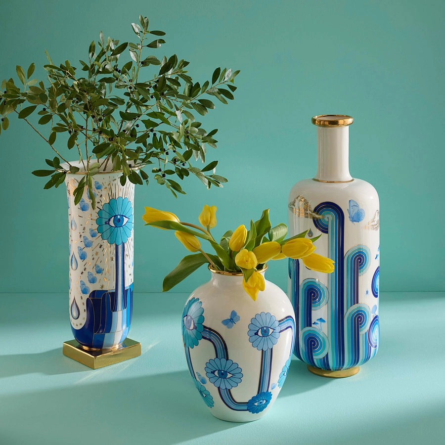 Printed Porcelain Bottle Vase | Jonathan Adler Druggist