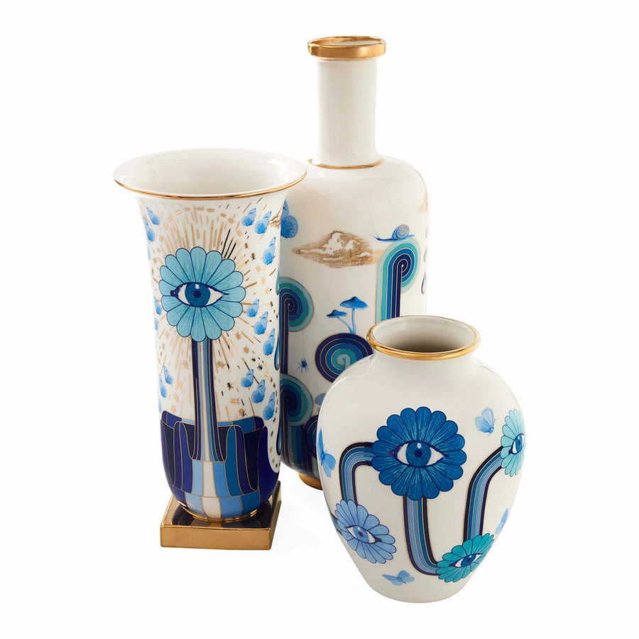 Printed Porcelain Bottle Vase | Jonathan Adler Druggist