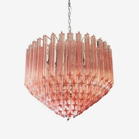 Prism Murano Pink Glass Chandelier chandelier,ceiling light,decorative lighting
