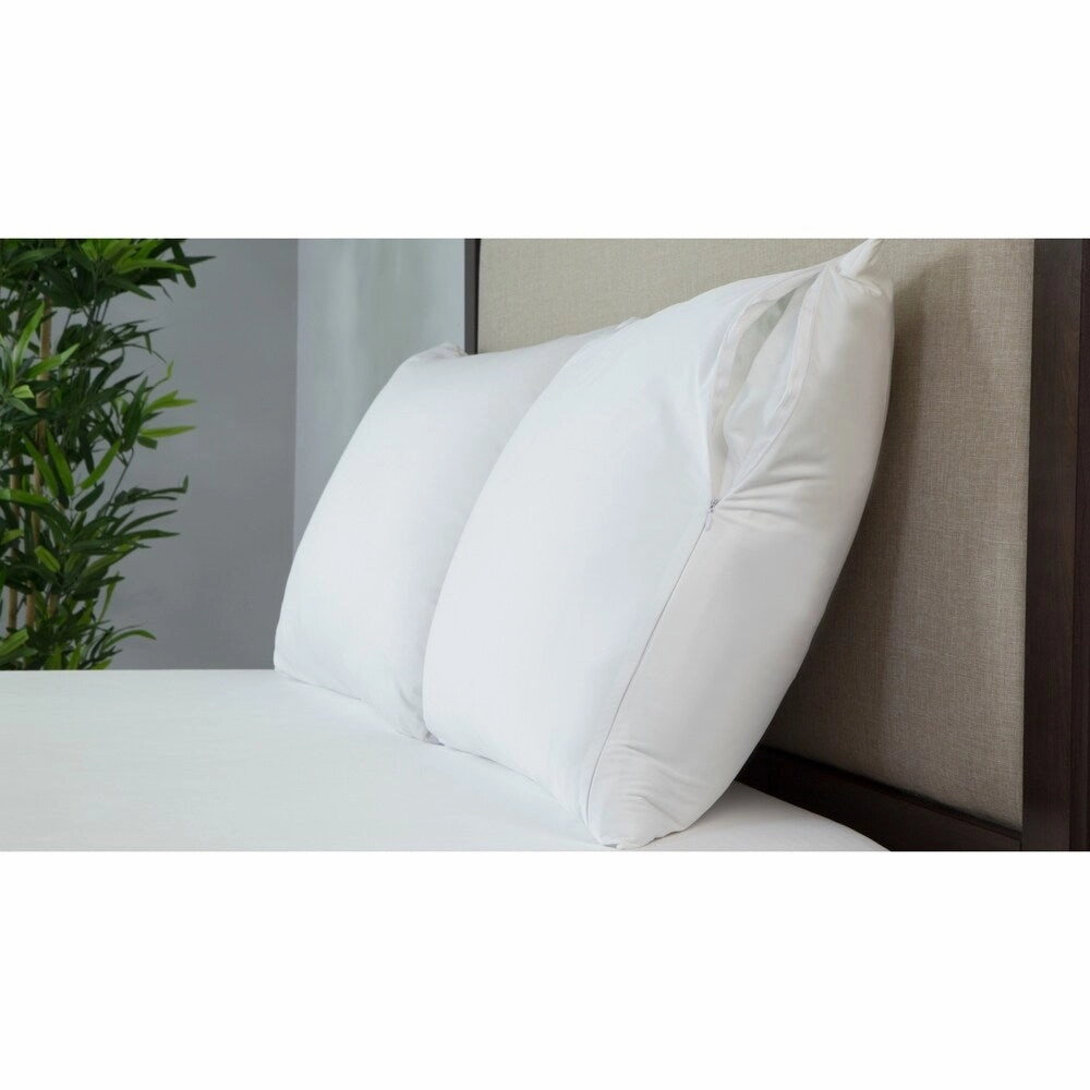 Protect-A-Bed ALLERZIP Smooth STANDARD Pillow Encasement 4 PACK - White