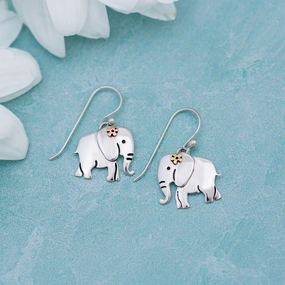 Proud Elephants Sterling Earrings