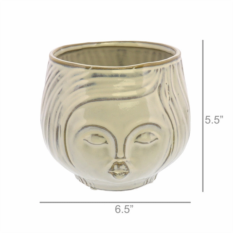 Pucker Up Ceramic Vase - Fancy White