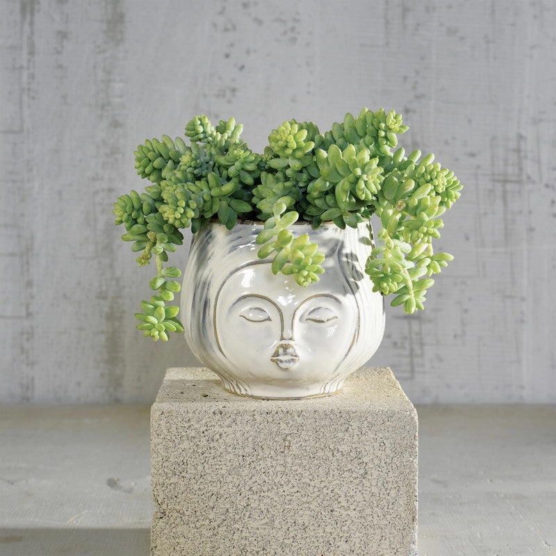 Pucker Up Ceramic Vase - Fancy White