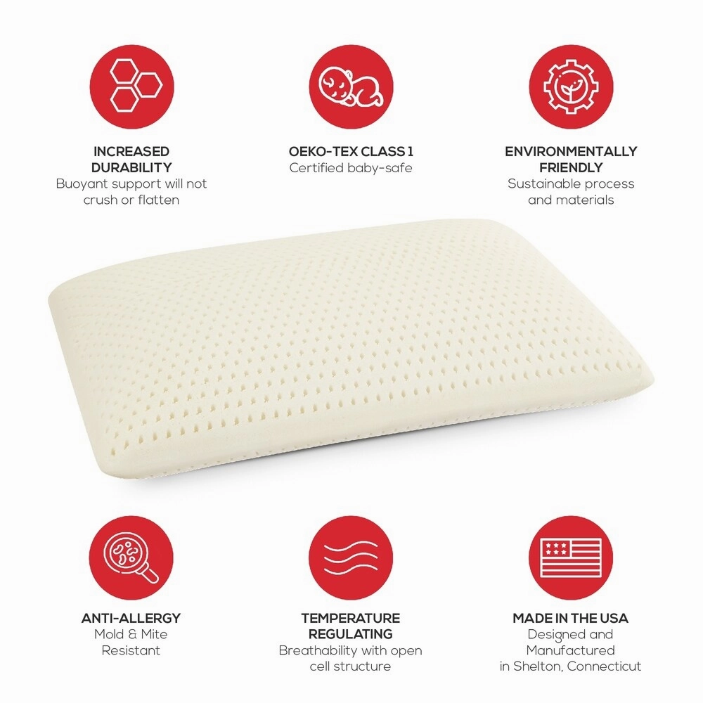 Pure Talalay Bliss Shapeable High Profile Pillow With Cooling Cover