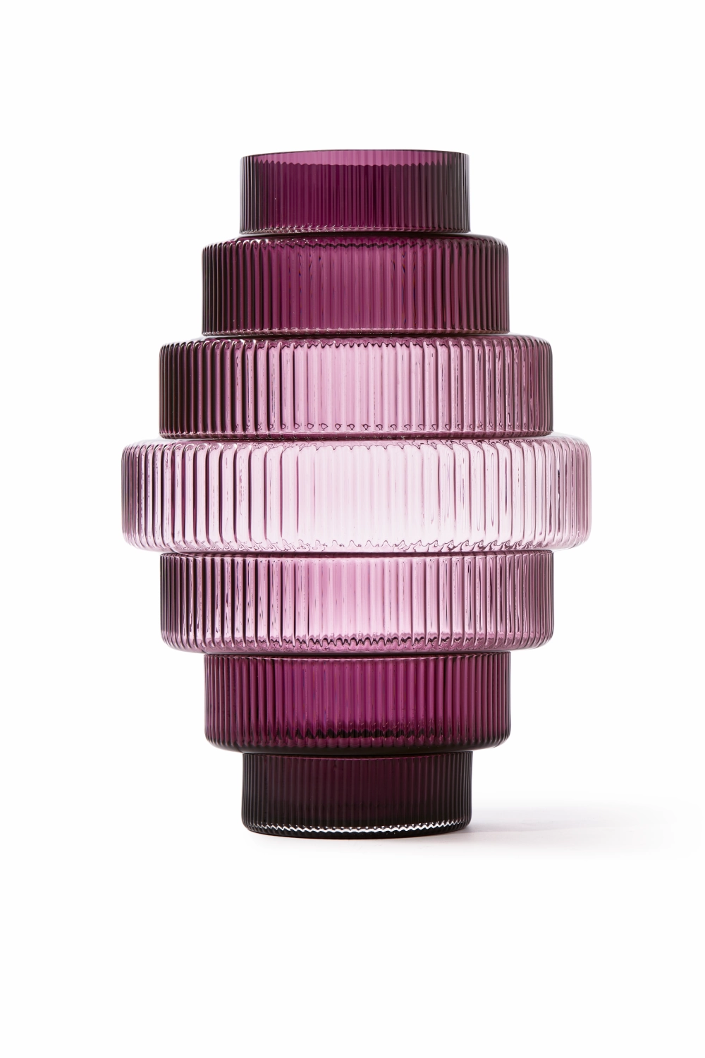Purple Glass Tiered Vase S | Pols Potten Steps Vase,Glass Vase