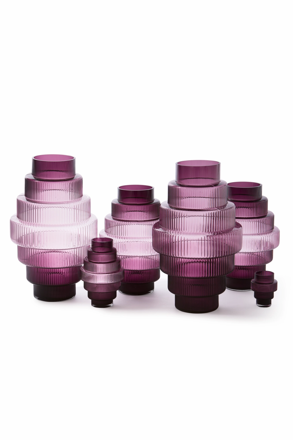 Purple Glass Tiered Vase S | Pols Potten Steps