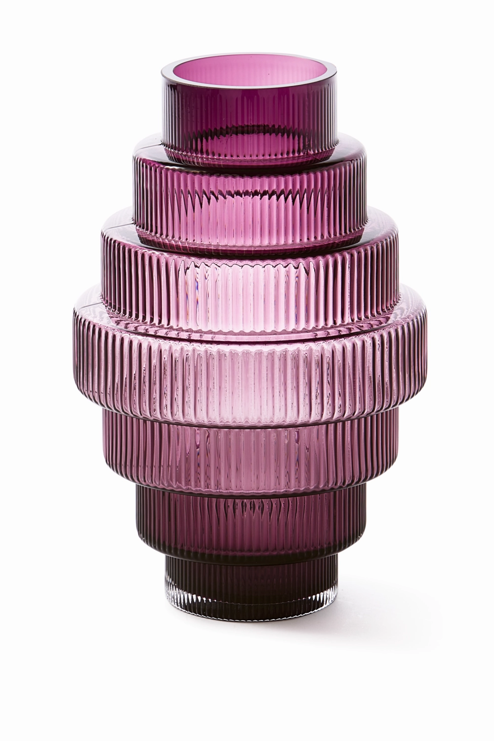 Purple Glass Tiered Vase S | Pols Potten Steps